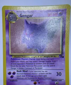 Gengar Fossil Set Pokemon Card 20/62 Non-Holo TCG WOTC Vintage - Image 2