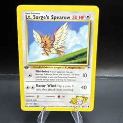 Lt. Surge's Spearow 83/132 1st Edition Gym Heroes Pokemon Card LP - Image 1