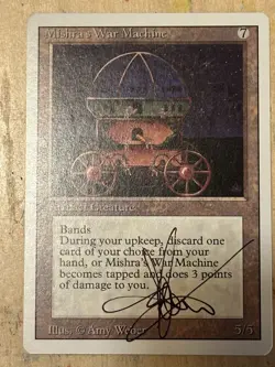 MTG ARTIST PROOF Revised Mishras War Machine AP Sketch Art WEBER Magic - Image 2