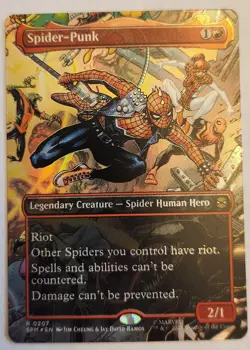 Spider-Punk SPM #207 Borderless Foil Rare NM+ - Image 1