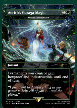 AERITH'S CURAGA MAGIC - HEROIC INTERVENTION SECRET LAIR DROP SLD LP MTG 1872 - Image 1