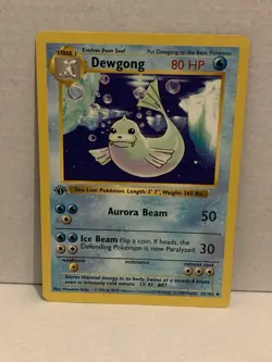 Pokemon Dewgong Shadowless 1st Edition Base Set 25/102 Near Mint or better (1) - Image 1