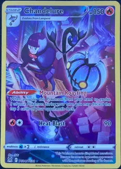 Pokemon TCG Swsh11: Lost Origin Trainer Gallery Holo Card Chandelure TG04/TG30 - Image 1
