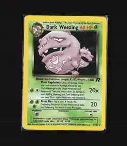 Dunkles Smogmog Dark Weezing Pokemon Karte WOTC 14/82 Rare Holo Team Rocket /U39 - Image 2