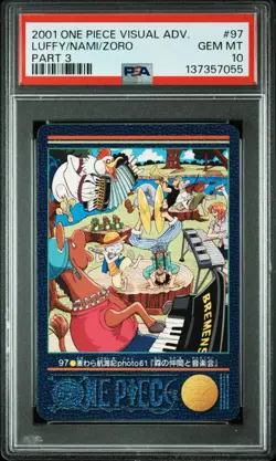 2001 One Piece Visual Adventure PSA 10 Luffy/Nami/Zoro #97 Part 3 Rare Vintage - Image 1