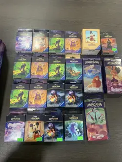 Disney Lorcana Lot Of Sleeves, Starter Decks, And Deck Boxes 4050368981837 - Image 1