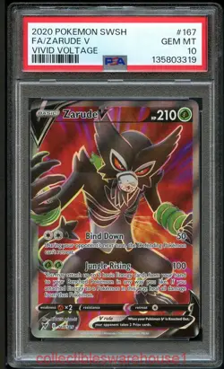 Pokemon Vivid Voltage Zarude V 167 PSA 10 - Image 1
