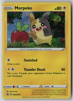 Morpeko SWSH031 Pokemon TCG Cosmos SWSH Black Star Promo Near Mint (NM) 1 - Image 1