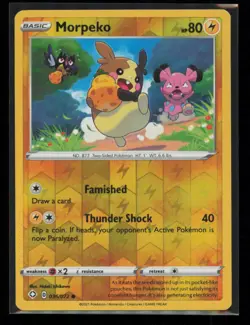Morpeko 036/072 Pokemon Shining Fates Common Near Mint Reverse Holo - Image 1