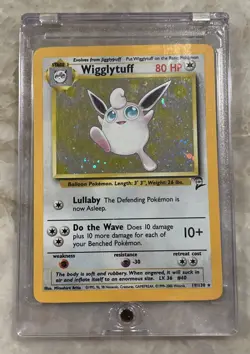 Pokemon TCG Wigglytuff Base Set 2 19/130 Unlimited Holo Rare NM - Image 1