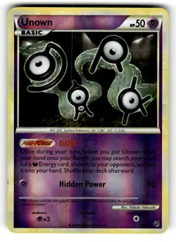 Pokemon: Undaunted Unown #40/90 Uncommon,Reverse Holo .VO5 - Image 1