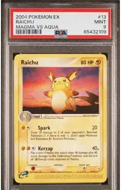 2004 POKEMON EX TEAM MAGMA VS TEAM AQUA #13 RAICHU - Image 1