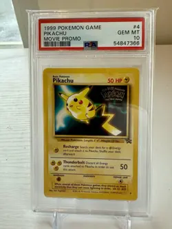 1999 POKEMON GAME MOVIE PROMO #4 PIKACHU PSA 10 - Image 1