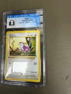 Rattata 061/102 Base Set 1st Edition CGC 8.5 Pokemon Shadowless Graded slab - Image 4