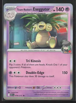 078/217 Team Rocket's Exeggutor - Ascended Heroes - Holo Rare NM Pokemon - Image 1