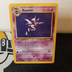 Haunter 21/62 Pokemon Fossil Set Non-Holo Rare MP - Image 1