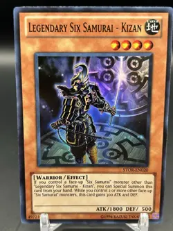 Yu-Gi-Oh! STOR-EN020 Legendary Six Samurai - Kizan (UL) Super Rare, LIGHT PLAY - Image 2