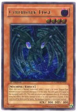 Yugioh! LP Cyberdark Edge - CDIP-EN002 - Ultimate Rare - 1st Edition Lightly Pla - Image 1