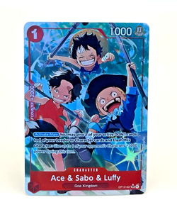 One Piece OP13-007 Ace & Sabo & Luffy SR* (Alternate Art) - Carrying On His Will - Image 1
