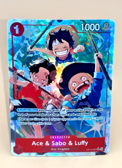 One Piece OP13-007 Ace & Sabo & Luffy SR* (Alternate Art) - Carrying On His Will - Image 4