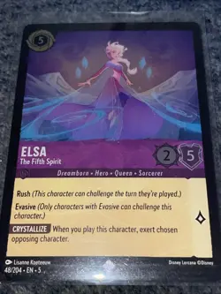 Elsa, The Fifth Spirit Disney Lorcana Shimmering Skies 48/204 COLD FOIL MINT NM - Image 1