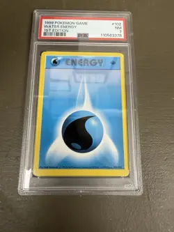 1999 POKEMON BASE SET 1ST EDITION #102 WATER ENERGY PSA 7 Graded card slab - Image 3