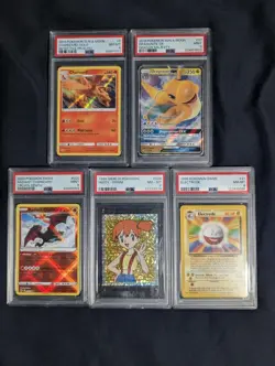 Pokemon Card TCG PSA Slab Lot/Bundle Of 5 Charizard, Dragonite, Misty, PSA 8,9. - Image 1