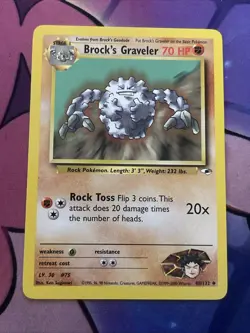 MP Brock's Graveler 40/132 Gym Heroes Uncommon Regular Pokemon card English - Image 1
