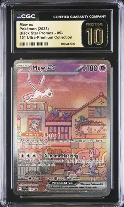 CGC 10 PRISTINE Mew Ex 053 Alternate Art SVP Scarlet & Violet Promo Card - Image 1
