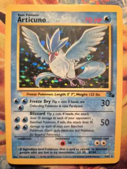 Articuno Holo Rare Pokemon Card, Fossil, 2/62 - Image 1