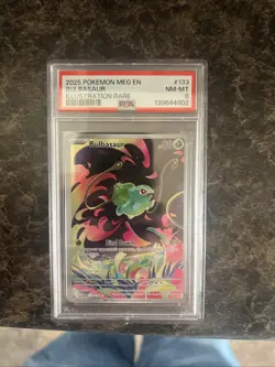 Pokemon Mega Evolutions 2025 Bulbasaur Illustration Card 133/132 - Image 1