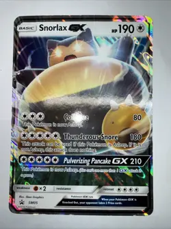 JUMBO Snorlax GX Oversized Promo Card SM05 Full Art Holo Pokemon LP/NM - Image 1