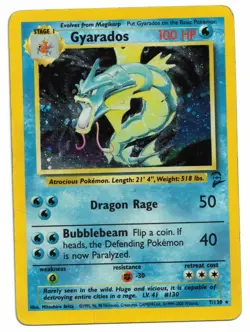 Pokemon Card: Gyarados HOLO 7/130 Base Set 2 Rare! PL - Image 1