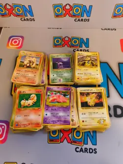 Pokemon - Japanese Vintage Old Back Bulk Bundle - 250+ Cards - MP To DAMAGED - Image 1