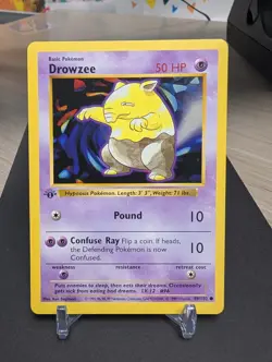 Pokemon Card Drowzee Shadowless 1st Edition Base Set Common 49/102 - Image 1