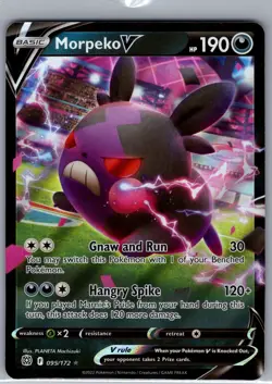 Morpeko V 095/172 SWSH09: Brilliant Stars - Pokemon Card - NM - Image 1