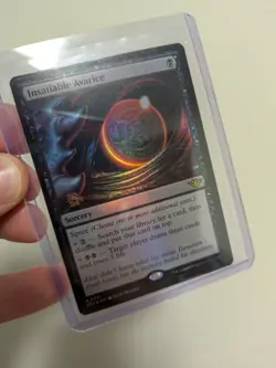 MTG Insatiable Avarice PRE OTJ 0091 R Prerelease FOIL - Image 1