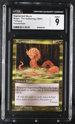 MTGMagic: The Gathering English Segmented Wurm 1997 Tempest CGC 9 - Image 1