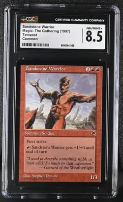 MTG Magic: The Gathering English Sandstone Warrior 1997 Tempest CGC 8.5 - Image 1