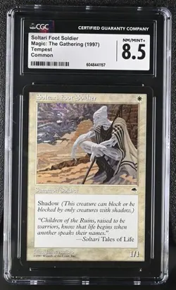 MTG Magic: The Gathering English Soltari Foot Soldier 1997 Tempest CGC 8.5 - Image 1