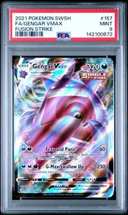 Pokemon TCG Gengar VMAX 157/264 Swsh08: Fusion Strike Holo PSA 9 - Image 1