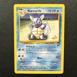 Wartortle Gold W Stamp Stamped Pokemon Card - WOTC Promo - Base 2 - 63/130 - Image 1
