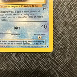 Wartortle Gold W Stamp Stamped Pokemon Card - WOTC Promo - Base 2 - 63/130 - Image 5