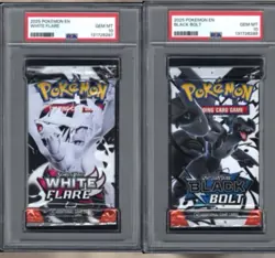Pokemon Scarlet&Violet Black Bolt White Flare SEALED Booster Pack PSA 10 GEM MT - Image 1