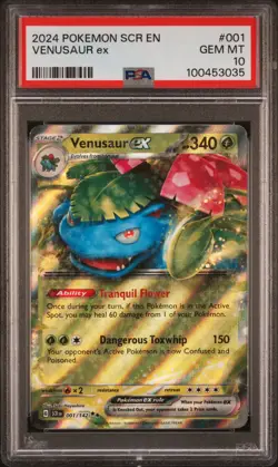 2024 POKEMON SCR EN-STELLAR CROWN #001 VENUSAUR EX PSA 10 - Image 1