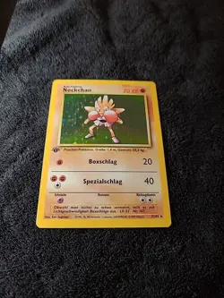 Pokemon Card Hitmonchan Nockchan Base Set 1st Edition German 7/102 Holo Rare - Image 3