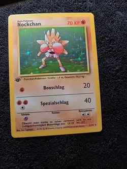 Pokemon Card Hitmonchan Nockchan Base Set 1st Edition German 7/102 Holo Rare - Image 4
