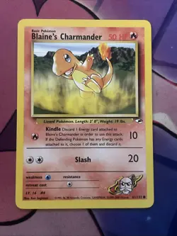 Blaine's Charmander 61/132 - MP - Gym Heroes Set Unlimited - WOTC - Image 1