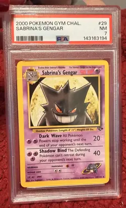 2000 POKEMON GYM CHALENGER - SABRINA’S GENGAR NM PSA 7 #29 - Image 1