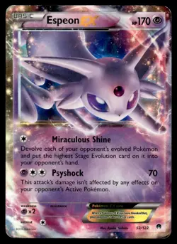 2016 Pokemon XY - BREAKpoint Espeon EX #52 Heavy Play - Image 1